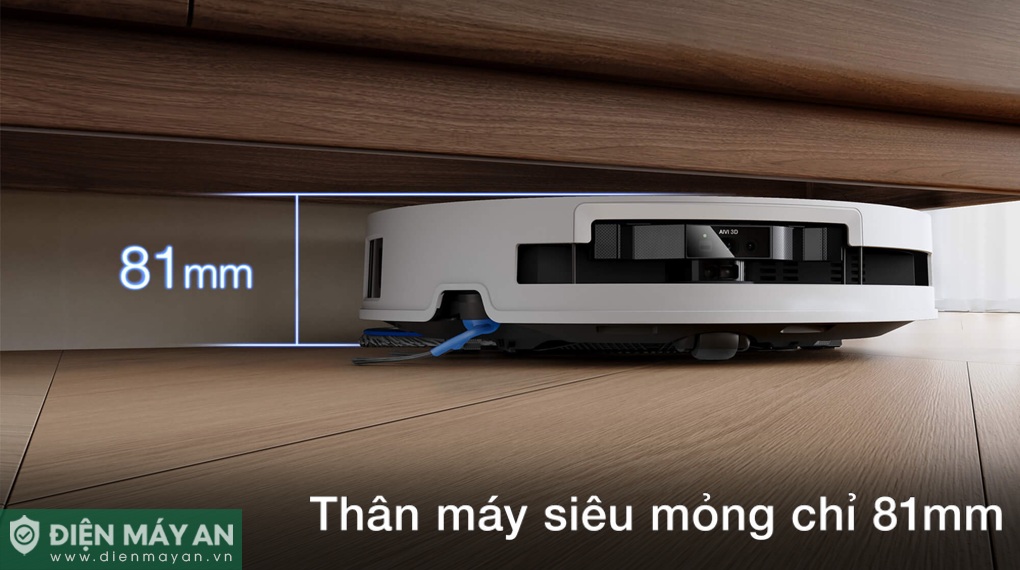 Robot hút bụi lau nhà Ecovacs Deebot T50s Pro OMNI - Đen/Trắng